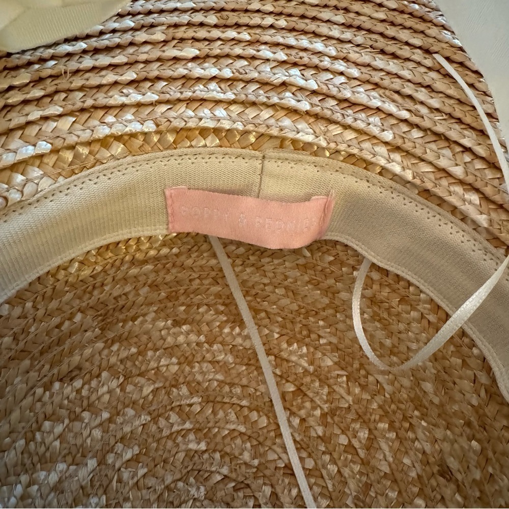 Poppy & Peonies Straw Sun Hat - Picture 6 of 8